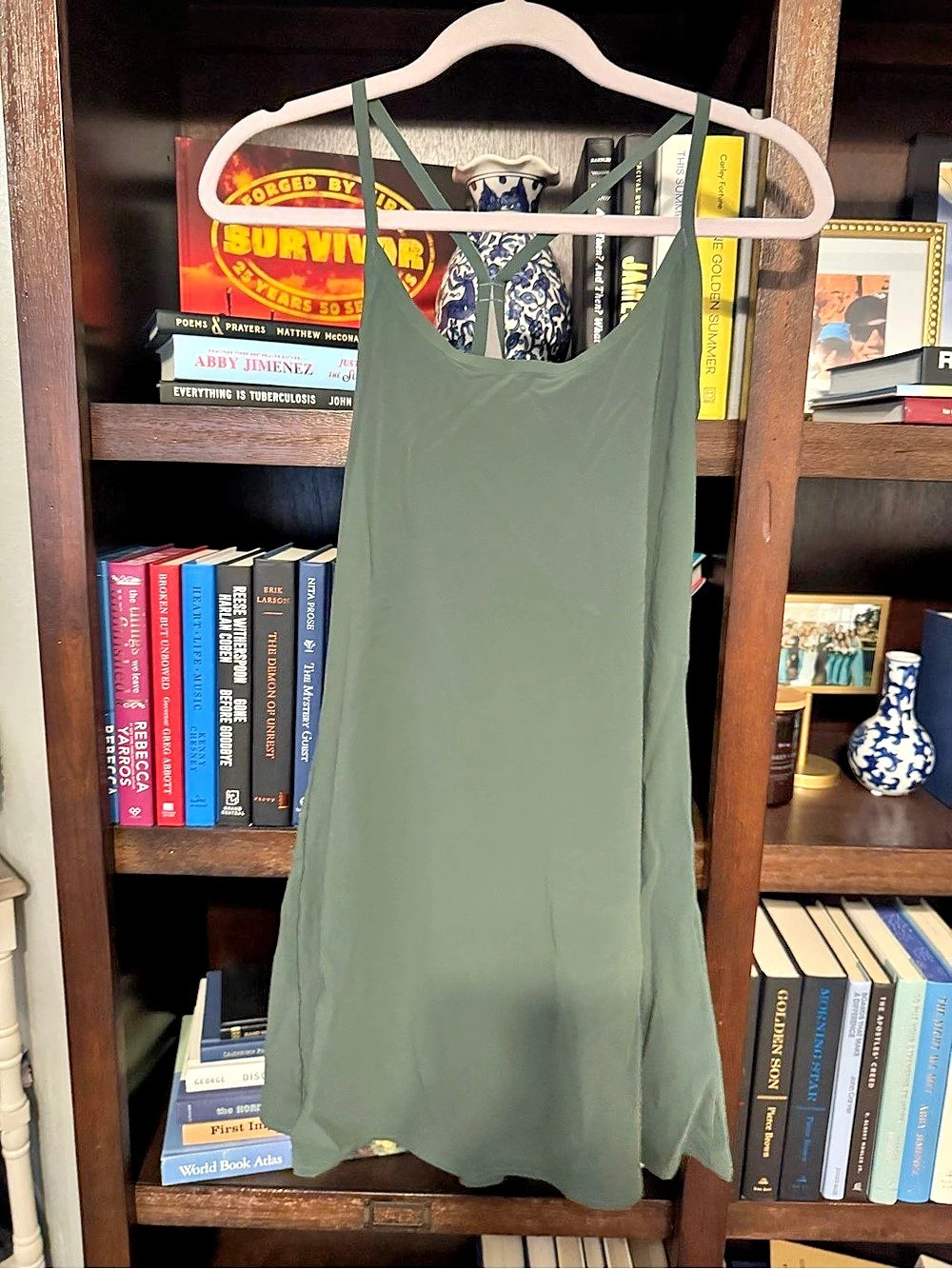 Outdoor Voices The Exercise Dress Green Mini Dress Medium